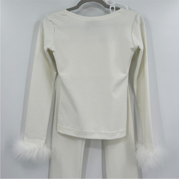 Sleeper Women’s Weekend Chic 2-piece Lounge Set Pajamas Feather White sz M NWT - Picture 6 of 9